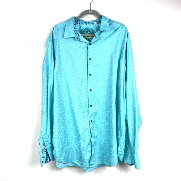 Robert Graham Other - Robert Graham mens button down shirt 2XLT teal
